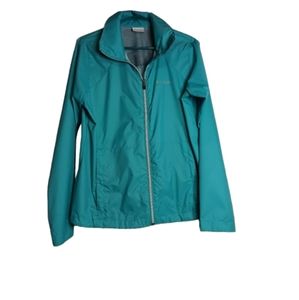 Columbia Cozy Waterproof Hooded Jacket Full Zip Teal SIZE Medium